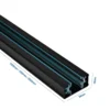 Architectural Extruded Aluminum Track Channel System for Commercial Lighting - Surface and Suspended Modular Power Rail in 1m to 3m Lengths